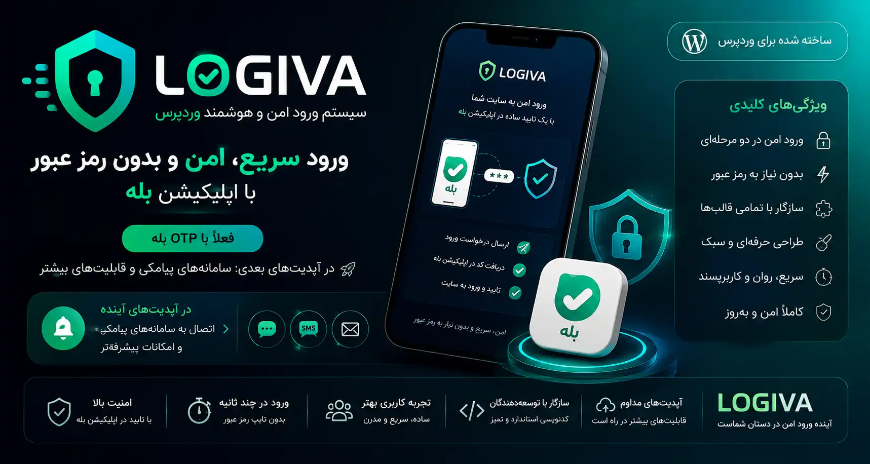 خرید افزونه لاگیوا ورود وردپرس با بله
